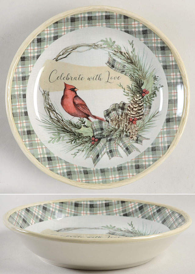 Holly and Ivy 8" Soup/Pasta Bowl by Certified International-1