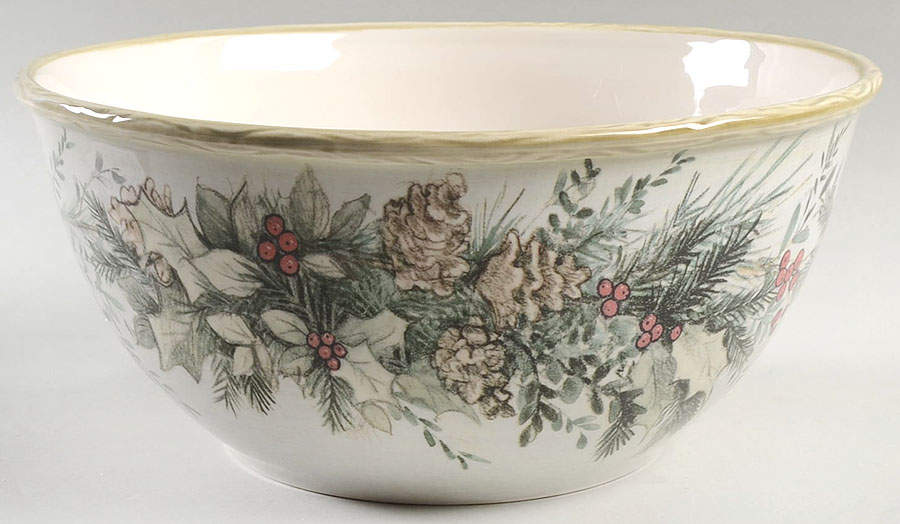 Holly and Ivy 11" Round Deep Bowl by Certified International-1