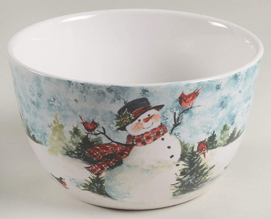 Watercolor Snowman Individual Ice Cream Dish by Certified International-1