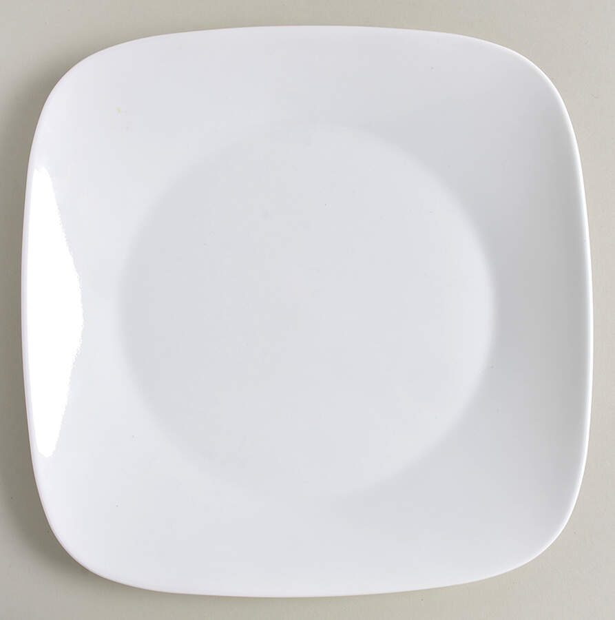 Vivid White Square Dinner Plate by Corning Corelle-1