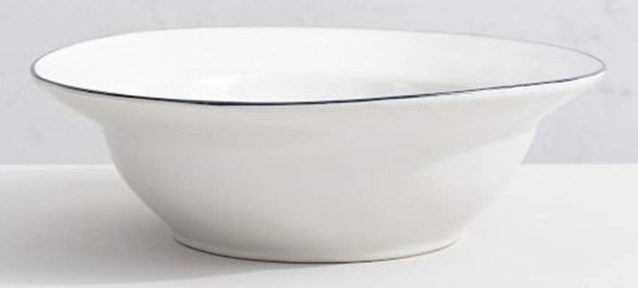 Beja (Blue Trim) 11" Round Serving Bowl by Costa Nova China-1
