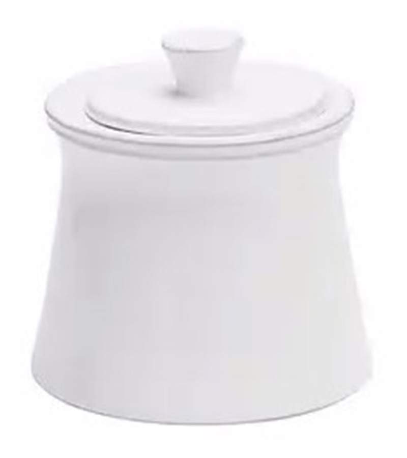 Friso White Sugar Bowl & Lid by Costa Nova China-1