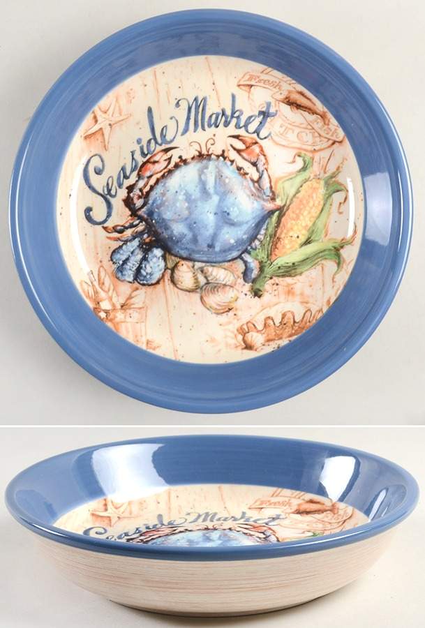 Coastal Crab 9" Individual Pasta Bowl by Certified International-1