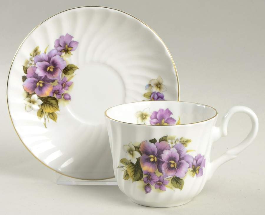 CNT28 Flat Cup & Saucer Set by Crown Trent-1