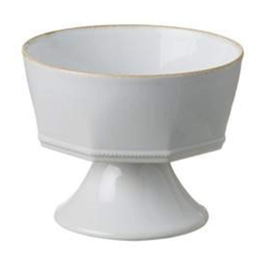 Luzia Cloud White Footed Dessert Bowl by Costa Nova China-1