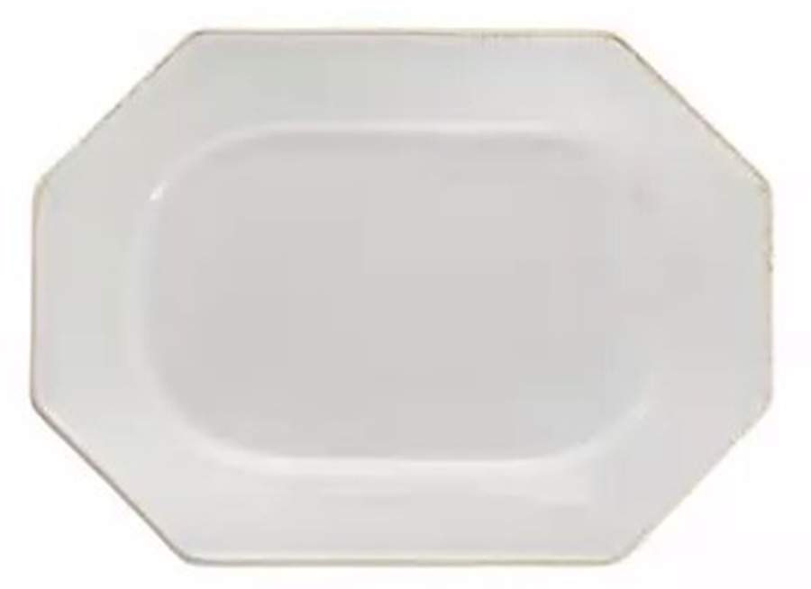 Luzia Cloud White 16" Octagonal Serving Platter by Costa Nova China-1