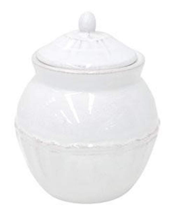 Alentejo White Sugar Bowl & Lid by Costa Nova China-1