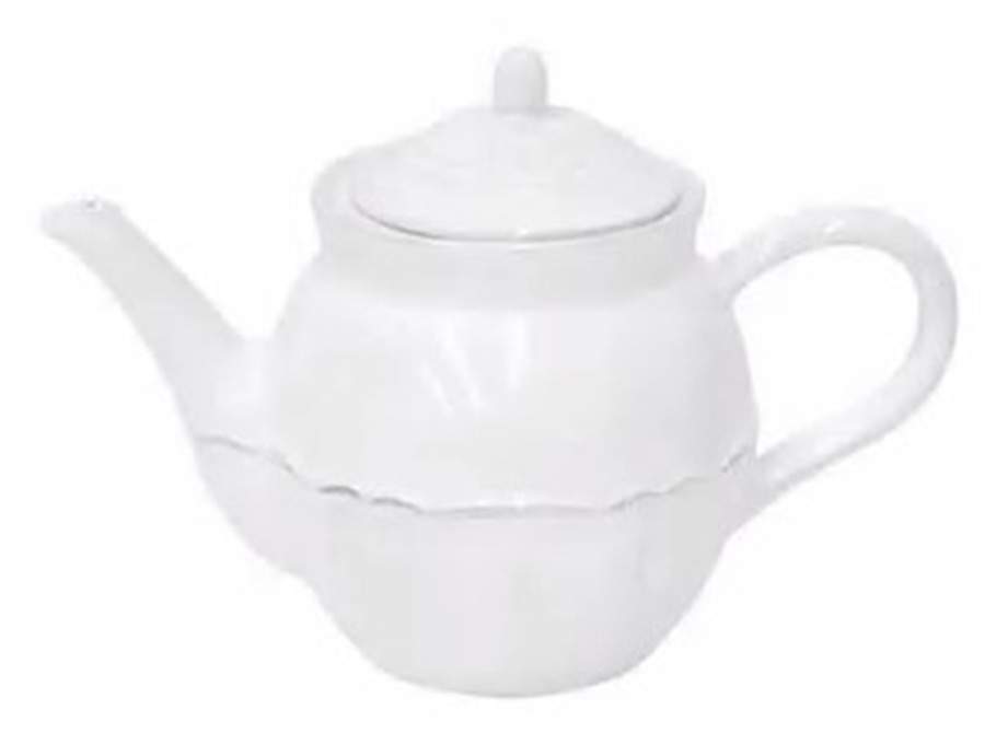 Alentejo White Teapot & Lid by Costa Nova China-1