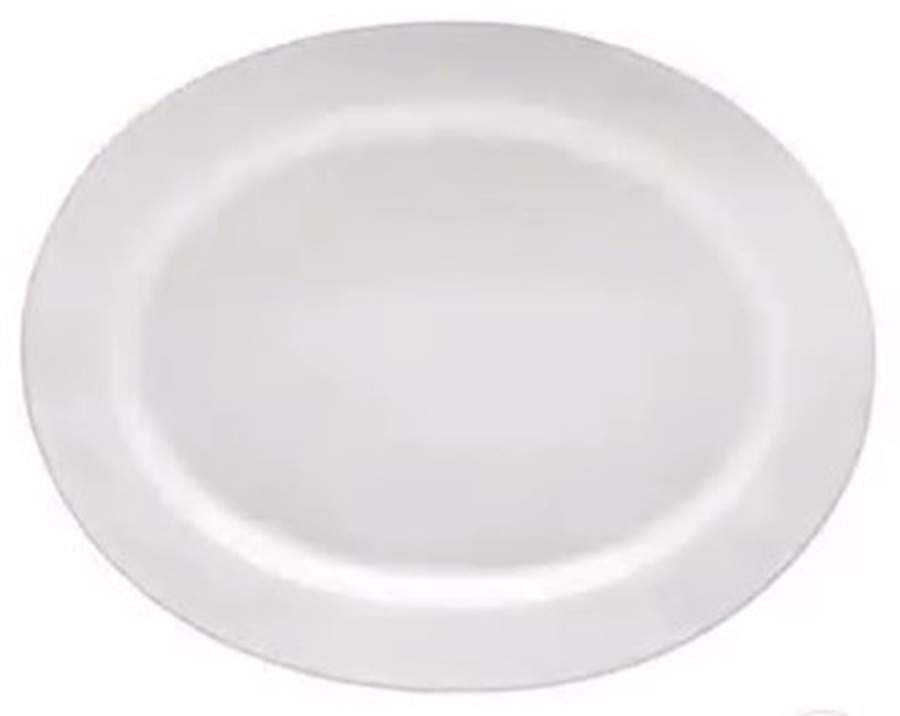 Beja Astoria White 15" Oval Serving Platter by Costa Nova China-1