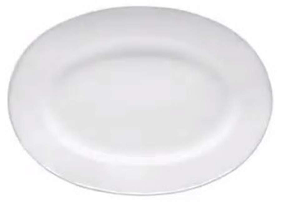 Beja Astoria White 11" Oval Serving Platter by Costa Nova China-1