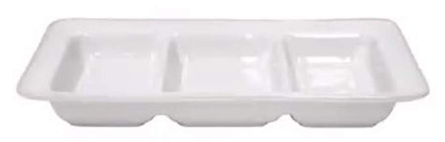 Beja Astoria White 3 Part Rectangular Divided Server by Costa Nova China-1