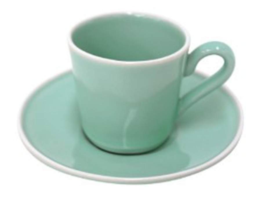 Astoria Mint Flat Demitasse Cup & Saucer Set by Costa Nova China-1