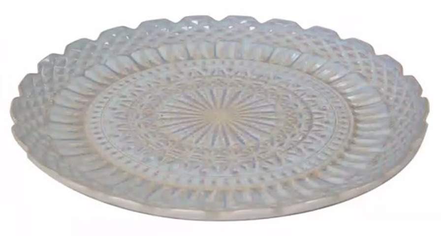Cristal Nacar (Rustic White) 15" Chop Plate (Round Platter) by Costa Nova China-1