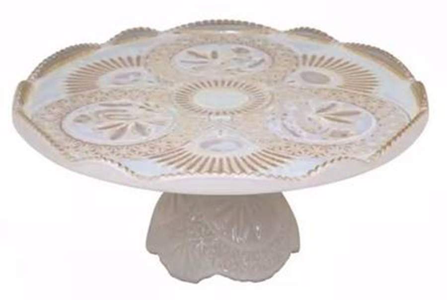 Cristal Nacar (Rustic White) 12" Diameter Pedestal Cake Stand by Costa Nova China-1