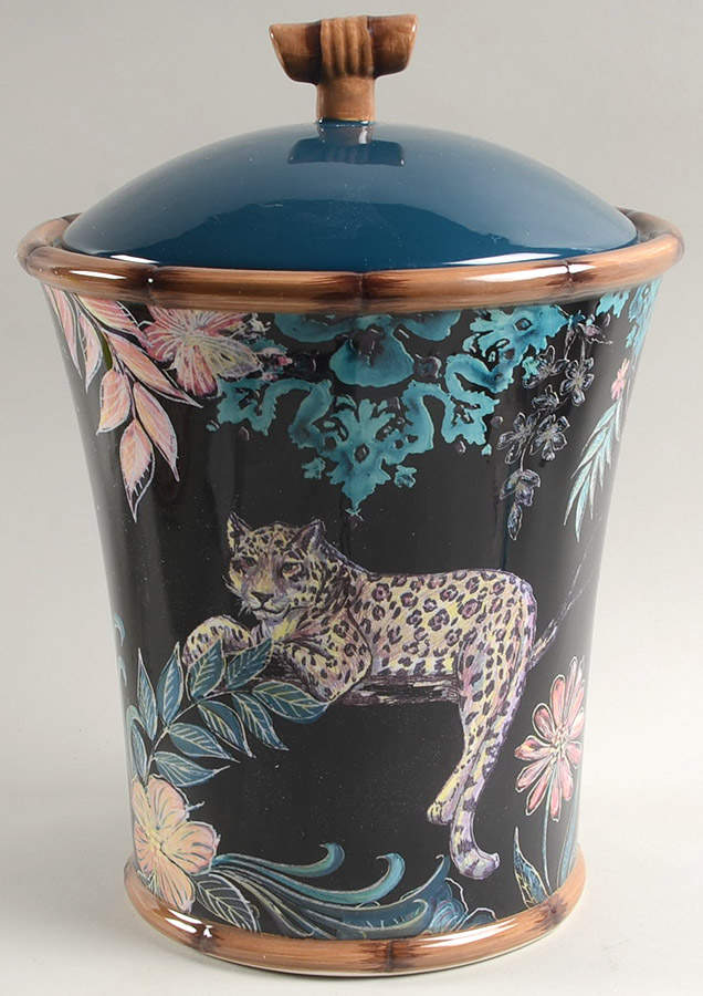 Exotic Jungle Biscuit Barrel & Lid by Certified International-1