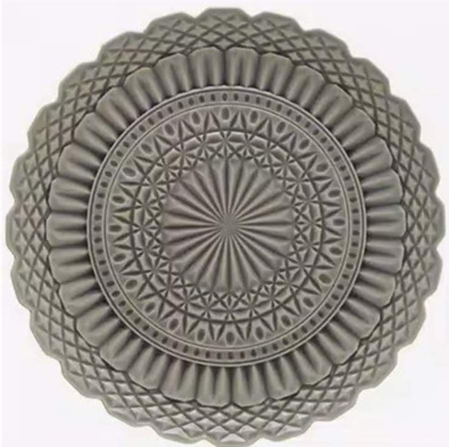 Cristal-Grey 15" Chop Plate (Round Platter) by Costa Nova China-1
