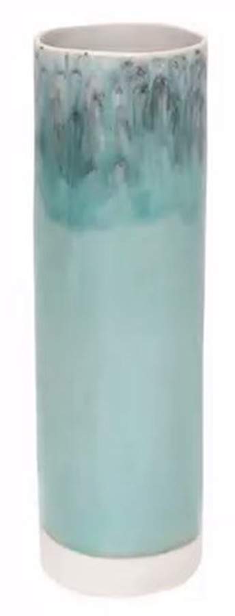 Madeira Blue 11" Cylinder Vase by Costa Nova China-1