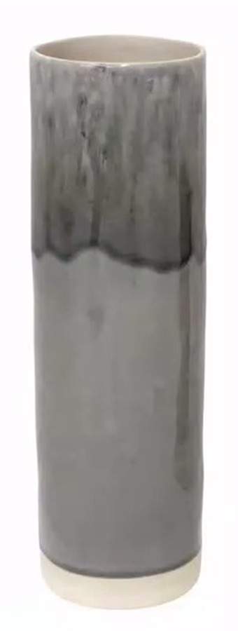 Madeira-Grey 11" Cylinder Vase by Costa Nova China-1