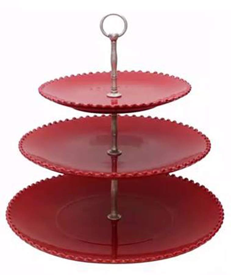 Pearl Ruby 3-Tiered Serving Tray (DP, SP, BB) by Costa Nova China-1