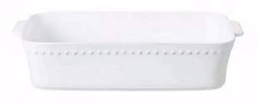 Pearl White 15" Rectangular Baker by Costa Nova China-1