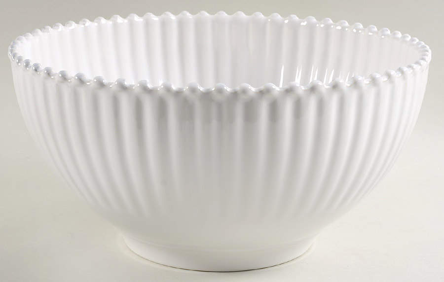 Pearl White 10" Round Serving Bowl by Costa Nova China-1