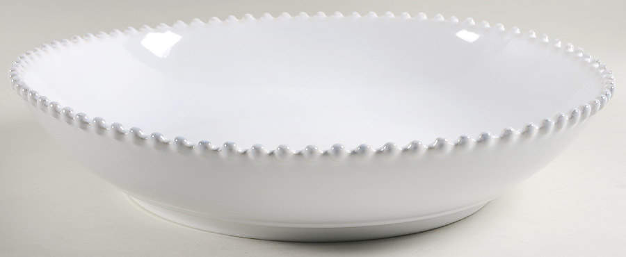 Pearl White 13" Pasta Serving Bowl by Costa Nova China-1