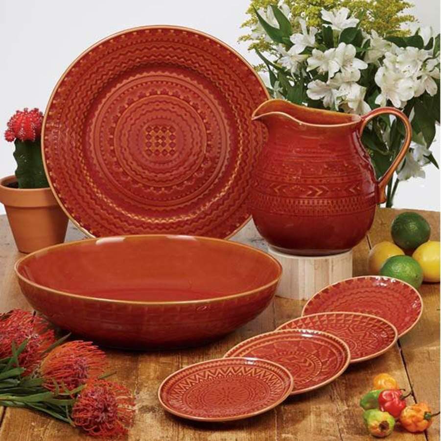Aztec Rust 13" Chop Plate (Round Platter) by Certified International-1