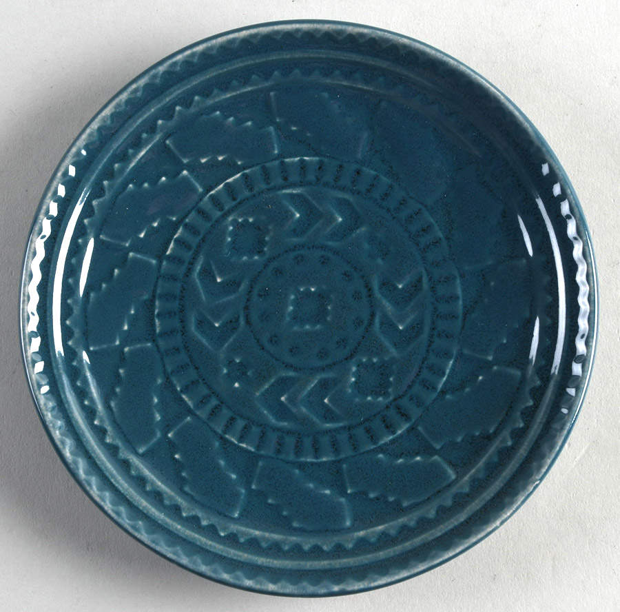 Aztec Teal Canape Plate by Certified International-1