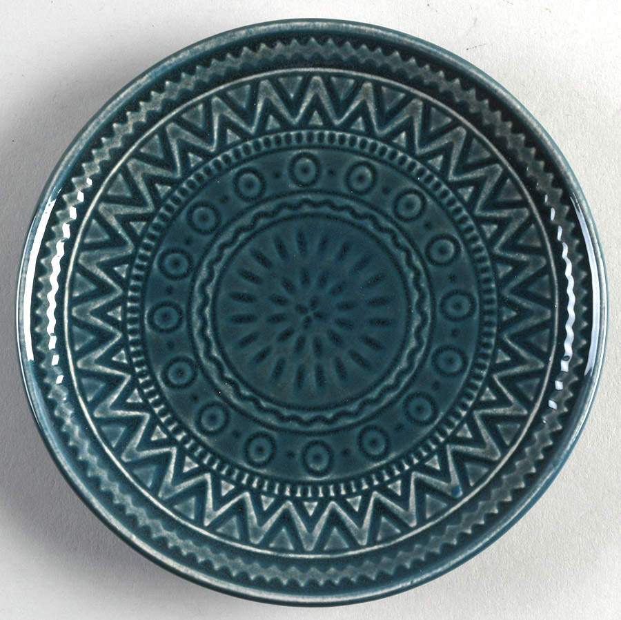 Aztec Teal Canape Plate by Certified International-1
