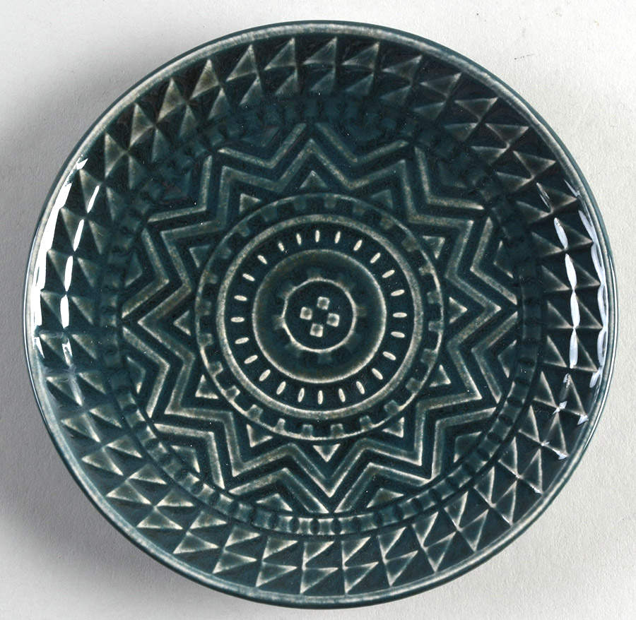 Aztec Teal Canape Plate by Certified International-1
