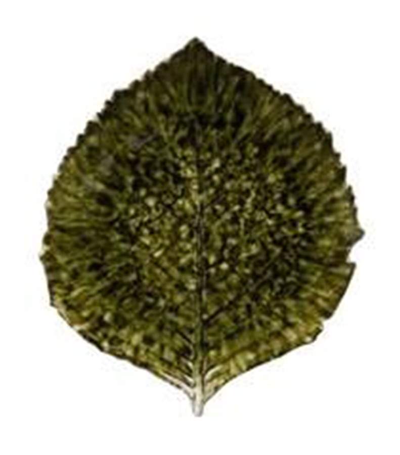 Riviera Forets (Dark Green) 8" Leaf Dish by Costa Nova China-1