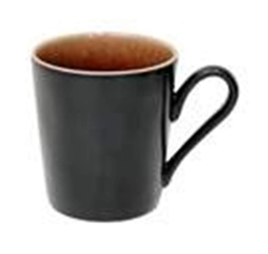 Riviera Terra (Terra Cotta & Black) Mug by Costa Nova China-1