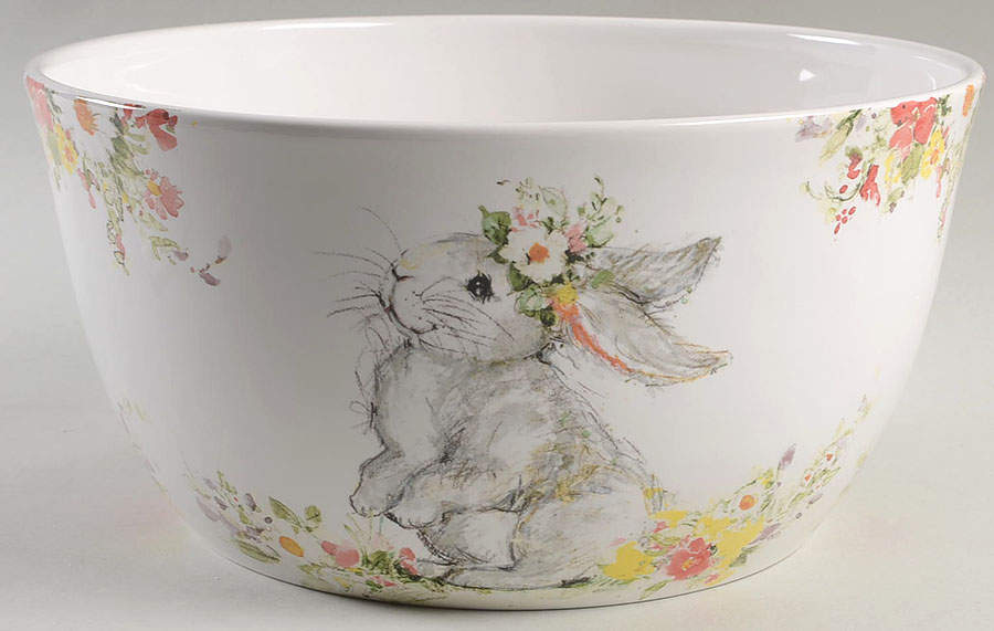 Sweet Bunny 11" Round Deep Bowl by Certified International-1