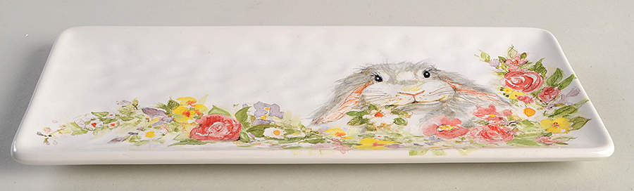 Sweet Bunny Rectangular Tray 11" by Certified International-1
