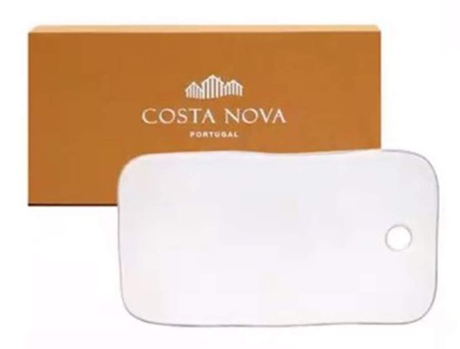 Aparte White Rectangular Ceramic Cutting Board by Costa Nova China-1