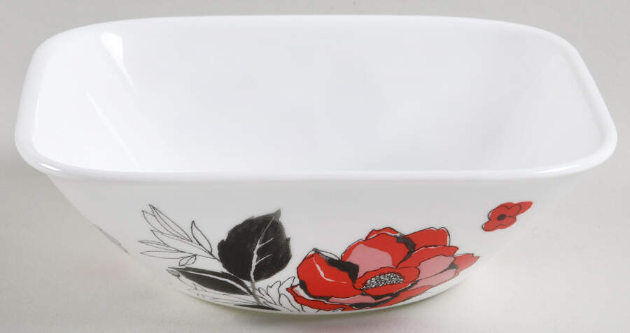 Chelsea Rose Square Soup/Cereal Bowl by Corning Corelle-1