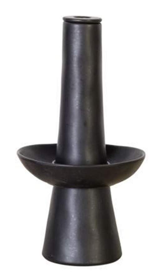 Le Jardin Sable Noir (Black) 12" Candlestick by Costa Nova China-1