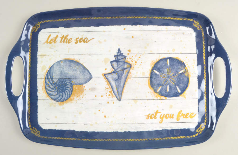 Calm Seas (Melamine) 19" Rectangular Serving Platter by Certified International-1