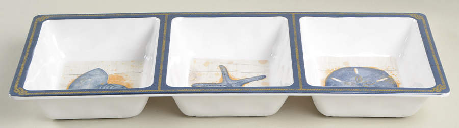 Calm Seas (Melamine) 3-Part Relish by Certified International-1