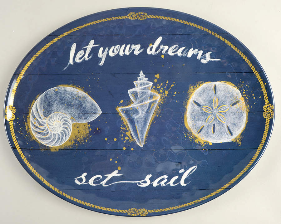 Calm Seas (Melamine) 18" Oval Serving Platter by Certified International-1