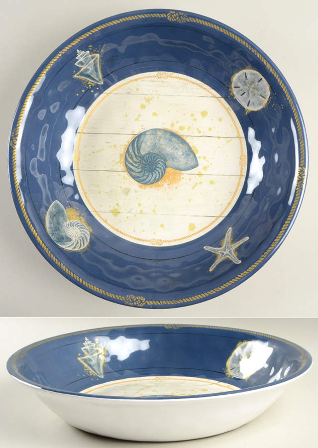 Calm Seas (Melamine) 13" Round Serving Bowl by Certified International-1
