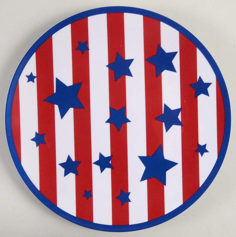 Stars & Stripes (Melamine) Melamine Salad Plate by Certified International-1