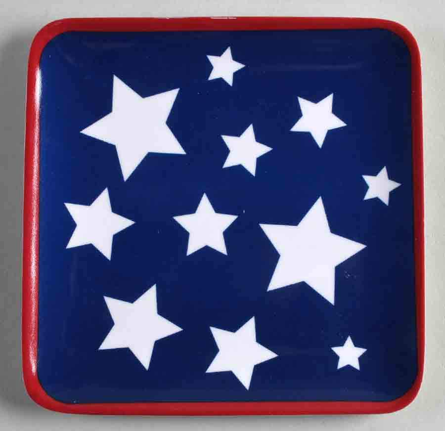 Stars & Stripes (Melamine) Square Canape Plate by Certified International-1