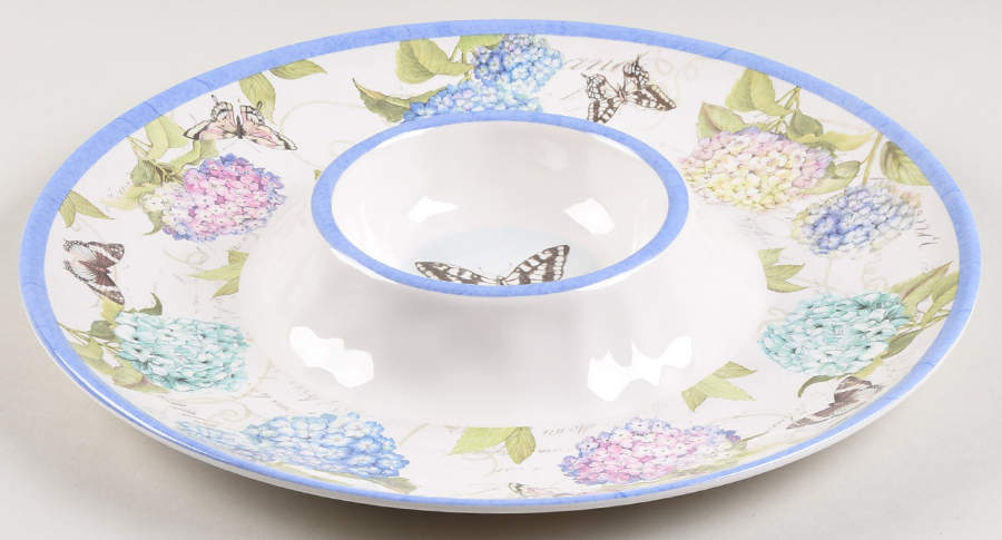 Hydrangea Garden (Melamine) 1 Piece Chip & Dip by Certified International-1