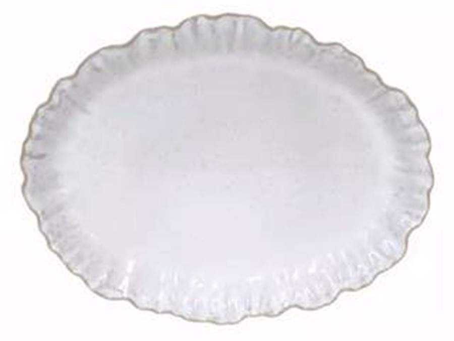 Majorca Sand 16" Oval Serving Platter by Casafina-1