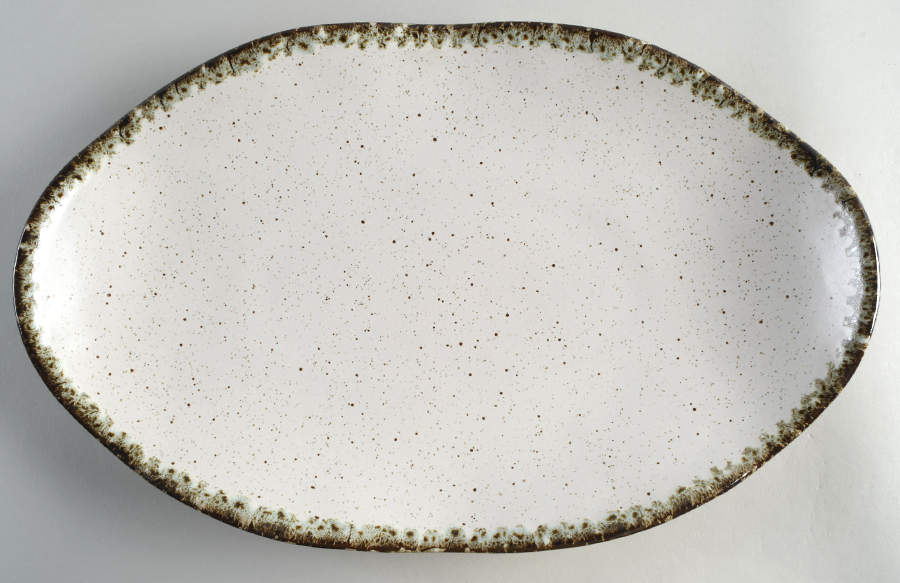 Toscana Cream (Aglio) 16" Oval Serving Platter by Casafina-1