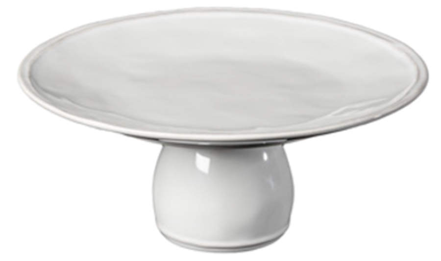 Fontana White 11" Diameter Pedestal Cake Stand by Casafina-1
