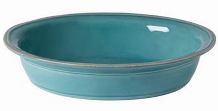 Fontana Turquoise 13" Oval Baker by Casafina-1