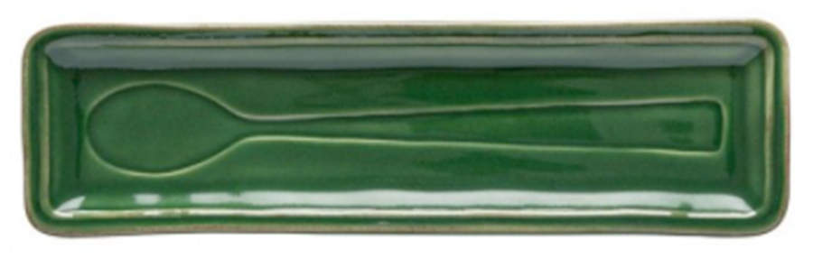 Fontana Forest Green Spoon Rest/Holder (Holds 1 Spoon) by Casafina-1