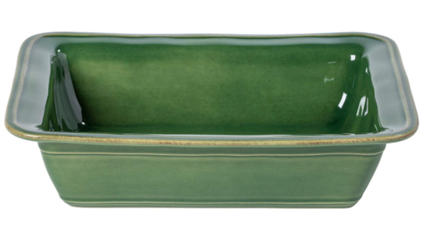 Fontana Forest Green 11" Rectangular Baker by Casafina-1